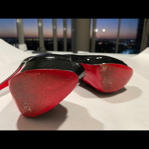 Christian Louboutin Black Peep Toe Platform Pumps Heels Size US 8. - Picture 5 of 5